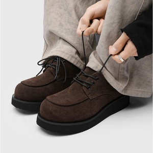 Nuevos Zapatos de Vestir Casuales Retro para Hombre, Zapatos Derby de Cuero de Lujo con Suela Gruesa Personalizada que Aumentan la Altura - Product Image 2