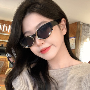 Glazzy แว่นตากันแดด Y2K สำหรับทุกเพศพร้อมเฉดสี<span class=keywords><strong>งู</strong></span>แว่นกันแดดทรงรีกรอบสไตล์พังก์วัสดุจากโรงงานขายส่ง - Product Image 3