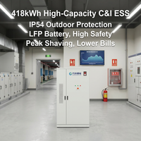 Système de stockage d'énergie par batterie au lithium tout-en-un ESS 210 kW 418 kWh C&I, protection extérieure IP54