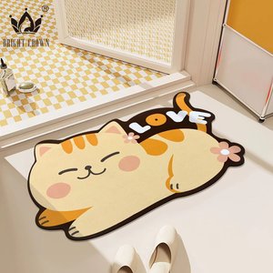 Conception <span class=keywords><strong>de</strong></span> bande dessinée séchage rapide imprimé tapis <span class=keywords><strong>de</strong></span> sol absorbant l'eau tapis <span class=keywords><strong>de</strong></span> <span class=keywords><strong>salle</strong></span> <span class=keywords><strong>de</strong></span> <span class=keywords><strong>bain</strong></span> antidérapant tapis - Product Image 1
