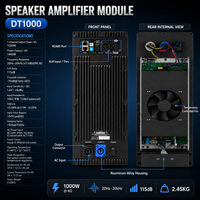 Módulo Amplificador de Placa DT1000 1000W/1400W para Subwoofer Activo, Módulo Amplificador de Audio Profesional de Alta Resistencia para Subwoofer de 18 Pulgadas