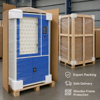 Armoire de rangement intelligente pour clés avec surveillance RFID en temps réel, déverrouillage par reconnaissance faciale, empreinte digitale et carte IC, et compartiment de rangement inférieur