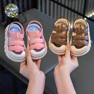 Sandales pour enfants, tongs d'été pour hommes, 1 à 5 ans, semelles souples antidérapantes, chaussures de marche pour <span class=keywords><strong>bébé</strong></span> - Product Image 2