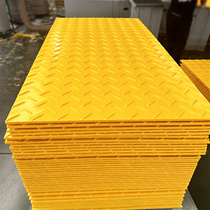 Tapis de protection au sol en polyéthylène haute densité (HDPE) ZSPE 4x8 à double face avec motif <span class=keywords><strong>diamant</strong></span>é pour équipement lourd - Product Image 1