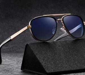 Lunettes de soleil carrées de créateur pour hommes avec logo personnalisé, verres polarisés TAC UV400, monture en métal et caoutchouc antidérapant - Product Image 6