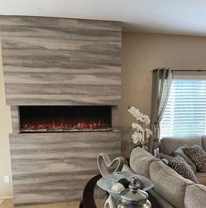 Chimenea Eléctrica Moderna de 60 Pulgadas con Llama LED Realista, Decorativa, de 3 Lados, Calefactor Eléctrico para el Hogar - Product Image 2