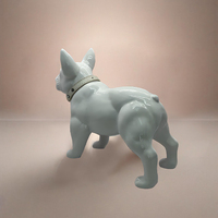 Bouledogue en céramique Figurine Animal Ornement de bureau Décoration de la maison moderne pour le salon et la décoration intérieure