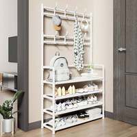 Porte-vêtements et sacs sur pied pliable à quatre à cinq niveaux pour chambre à coucher