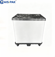 Bac à palettes pliable, boîte en plastique industrielle pliable pour le transport et la circulation des pièces automobiles en atelier