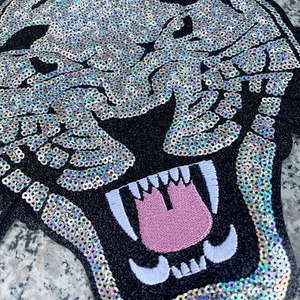 Thời trang lớn Bling <span class=keywords><strong>sequin</strong></span> Cougar đầu các bản vá lỗi sắt trên bán buôn linh vật <span class=keywords><strong>sequin</strong></span> các bản vá lỗi cho phụ nữ người đàn ông Áo Hoodie quần áo - Product Image 2