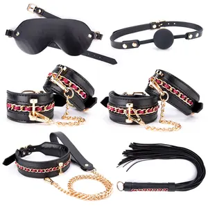 Bestseller Sm Bondage-Set Peitschen Peitschen Flirten Rollenspiel Sklave Fetisch Hundekette Handschellen Analsex-Spielzeug für Männer Frau