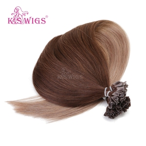 K.SWIGS T4-10# Ombre 100% Remy Human Hair Straight Cuticle Aligned No <b>Tangle</b> No Shedding Wholesale Keratin U-Tip Hair Extensions - Product Image 4