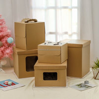 Boîte à gâteau blanche carrée personnalisée de haute qualité couvercle Transparent individuel carton jetable pour le stockage de gâteau pâtisserie