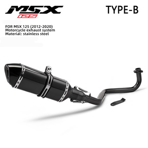 Système d'échappement complet pour moto, tuyau intermédiaire avant à enfiler pour M3 GROM <span class=keywords><strong>MSX</strong></span> <span class=keywords><strong>125</strong></span> MSX125 2012 à <span class=keywords><strong>2020</strong></span> - Product Image 3