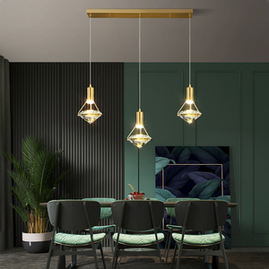 Lampada <span class=keywords><strong>a</strong></span> <span class=keywords><strong>Sospensione</strong></span> Moderna <span class=keywords><strong>a</strong></span> Forma di Diamante in Ferro e Cristallo <span class=keywords><strong>per</strong></span> Isola Cucina, Sala <span class=keywords><strong>da</strong></span> Pranzo, <span class=keywords><strong>Camera</strong></span> <span class=keywords><strong>da</strong></span> <span class=keywords><strong>Letto</strong></span>, Comodino, Bar, Arredamento Interno - Product Image 3