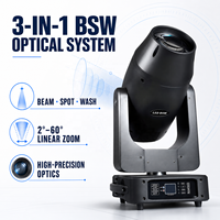 En stock: Foco móvil LED BSW de 400W con sistema de mezcla de colores CMY CTO, efecto Gobo, haz de luz, spot y wash para iluminación de escenario.