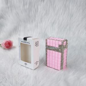 Boîte à cigarettes automatique en alliage d'aluminium, 20 emplacements, <span class=keywords><strong>luxe</strong></span>, fine, décorée de cristaux scintillants, étui à cigarettes pour femmes - Product Image 4