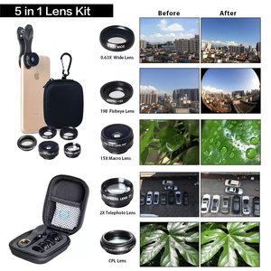 APEXEL Ống Kính Điện Thoại Di Động Ống Kính CPL Góc Rộng Mắt Cá Macro Bộ Ống Kính Điện Thoại 5 Trong 1 - Product Image 4