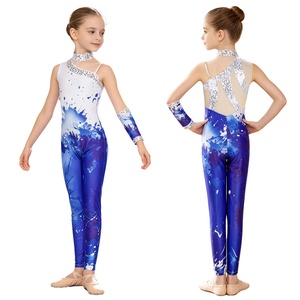 Combinaison de Gymnastique Imprimée pour Enfants et Filles de 6-16, Justaucorps Complet avec 1 Pièce, Gant de Danse Professionnelle de Patinage Artistique - Product Image 2