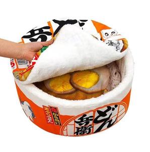 Japanische Art Katzen betten Nudeln Eimer Katze halb geschlossenes Bett vier Jahreszeiten Winter Haustier Bett - Product Image 1