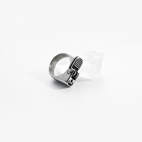Bague en acier inoxydable en forme de briquet VAF Creative, style hip-hop cool, gothique, punk, pour homme