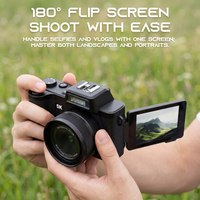 Cámara Digital con Grabación de Video HD 5K, Toma de Fotos, Zoom 18X, Portátil, Retro, para Blogging y Vlogging, Cámaras Digitales para Fotografía