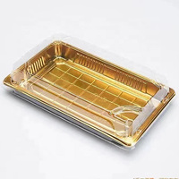 Barquette à Sushi Jetable en Plastique avec Couvercle Transparent Antibuée, Boîte d'Emballage Alimentaire à Emporter pour Sushi Imprimée et Personnalisable