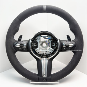 Volante deportivo estilo CS completo Alcantara <span class=keywords><strong>M</strong></span> compatible con <span class=keywords><strong>BMW</strong></span> M3 M4 M5 M6 X6 X7 <span class=keywords><strong>X8</strong></span> F01 F06 F10 F11 F15 F20 F22 F30 F32 - Product Image 1