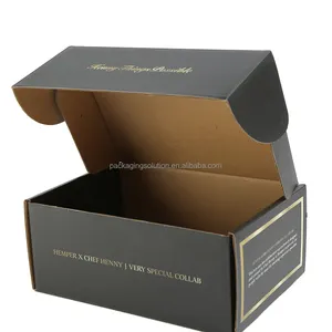 Черная дешевая упаковка Подарочная пустая крафт-коробка упаковочная почтовая коробка с индивидуальным логотипом картонная бумажная коробка