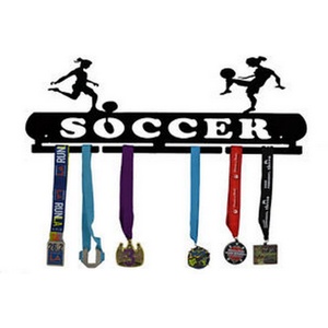 Ribbon Arts Sublimated Holder Soccer <b>Pictures</b> Household Decorative Run Sports Medal Holder Wall <b>Mount</b> Hanger Display <b>Frame</b> Rack - Product Image 1