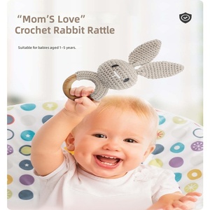 <span class=keywords><strong>Hochet</strong></span> en <span class=keywords><strong>bois</strong></span> au crochet pour nouveau-né, jouet <span class=keywords><strong>lapin</strong></span>, anneau de dentition, cadeau, jouets de dentition pour bébé, jouet pour bébé et tout-petit - Product Image 2