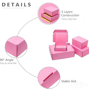 <span class=keywords><strong>Cajas</strong></span> de ropa <span class=keywords><strong>rojas</strong></span> y rosas impresas por correo personalizadas, caja de correo corrugada, caja de ropa para zapatos, embalaje con logotipo - Product Image 3