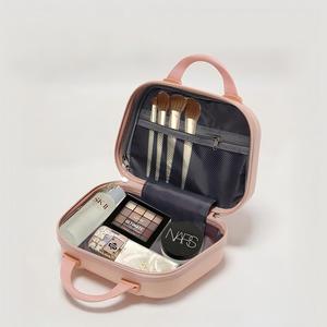 Valise de voyage en ABS rigide de grande capacité écologique de 14 pouces avec fermeture à glissière, organiseur de maquillage portable - Product Image 5