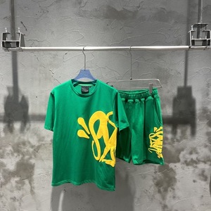 Ensemble deux pièces <span class=keywords><strong>Syna</strong></span> World Foam Graffiti Print pour homme, style hip-hop, streetwear, été, t-shirt et short, plusieurs couleurs - Product Image 6