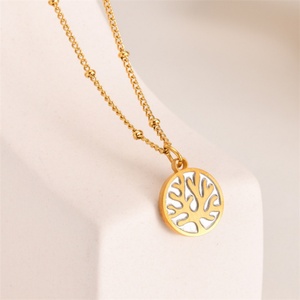 Collar Elegante y Delicado para Mujer, Venta al por Mayor, Chapado en Oro, Acero Inoxidable, Zirconia Corte Princesa, Joyería XRJewelry XRNW2308 - Product Image 3