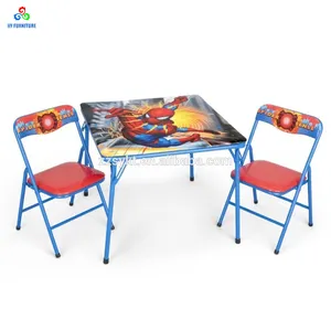 Chair Set with Printing Design Kids Table and 2 OEM Service Modern Patio Furniture Set Kids PE Bag, Brown Export Carton 300