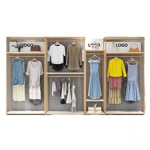 Espositore per Negozio di Abbigliamento a Due Livelli Appendiabiti Portascarpe Ecologico Moderno in Metallo 230cm per Negozio di Abbigliamento per Bambini - Product Image 5