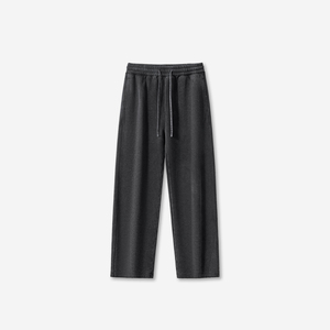 Hepl017 axit cổ điển rửa đau khổ 360gsm nặng trọng lượng thẳng chân cắt cho xếp chồng trên giày dép lông cừu bông Sweatpants - Product Image 2