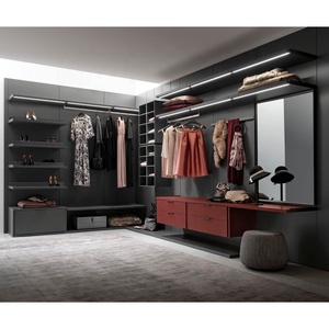Système <span class=keywords><strong>d</strong></span>'étagères de placard de vente chaude style italien Armoires modulaires de plain-pied pour les chambres, les études, les entrées et les couloirs - Product Image 2