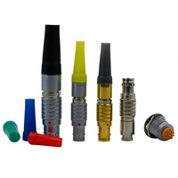 Connecteur circulaire Push-Pull autobloquant FGG Série B 00/0B/1B/2B, bornes multi-contacts en cuivre plaqué or, diamètre 7/9/12/15 mm