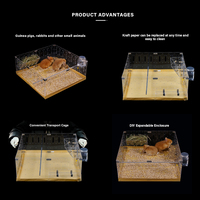 Cage fermée OEM en acrylique à plusieurs niveaux connectable DIY extensible Cage classique pour petits animaux oiseau cochon d'inde Chinchilla