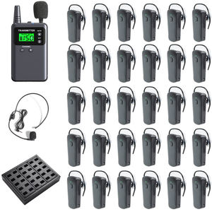 กระซิบระบบไกด์นำเที่ยวฟังก์ชั่นบลูทูธ UHF สัญญาณไฟแรงสำหรับการประชุมสอนการแปลการเยี่ยมชมการท่องเที่ยว - Product Image 1