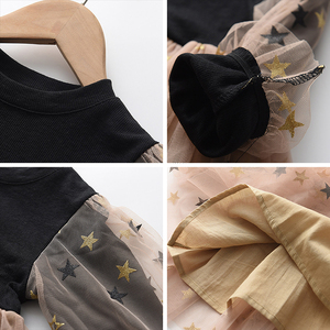 Bear Leader Vestidos de manga larga para niñas, vestido de tutú con estampado de estrellas, vestido de princesa para niñas, vestido para boda, fiesta de cumpleaños - Product Image 6