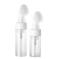 Flacon cosmétique vide en PET transparent de 30 ml, 50 ml, 80 ml, 100 ml avec pompe à mousse pour nettoyant visage et shampoing