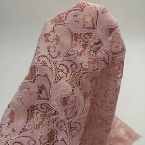 YY High Quality Wave Pattern Nylon Cotton <strong>Lace</strong> <strong>Fabric</strong> Pink Luxury Eyelash Embroidered <strong>Lace</strong> <strong>Fabric</strong> For Women Dress &amp; Blouse - Product Image 6