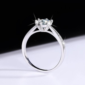 Bague d'éternité en diamant de laboratoire cultivé en Inde, en argent 925, étincelante, pour mariage, anniversaire, cadeau de mariée, disponible à la vente - Product Image 3