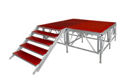 Scène modulaire portable en alliage d'aluminium, capacité de charge de 500 kg, pour concerts en plein air, mariages, activités de DJ, fournie par l'usine