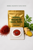 Patch magnétique personnalisé aux herbes pour le nombril, autocollant amincissant à l'armoise, hypoallergénique, 6cm*7cm, vente en gros OEM, faible MOQ