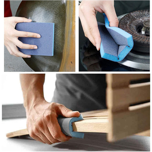 Bf hai mặt xốp giấy nhám mài mòn khả năng phục hồi cao nhôm Oxit Xốp chà nhám Pad cho máy mài hình chữ nhật - Product Image 6