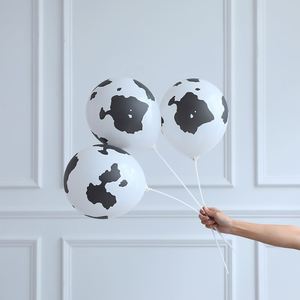 Garçon anniversaire bébé douche 122 pièces Cowboy fête décoration ferme Animal thème ballon guirlande arc Kit bleu café Latex ballons - Product Image 6